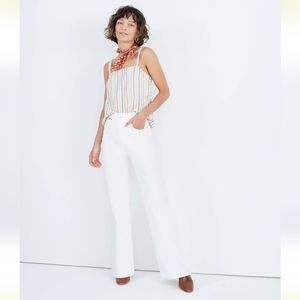 11" High-Rise Flare Jeans in Tile White